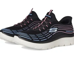 SKECHERS Summits Plus Hands Free Slip-INS Black Multi New