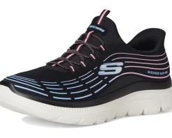 SKECHERS Summits Plus Hands Free Slip-INS Black Multi New