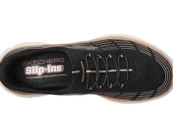 SKECHERS Summits Plus Hands Free Slip-INS Black Rose Gold Clearance