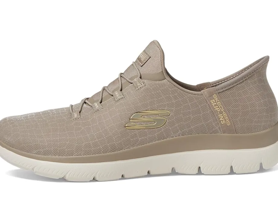 SKECHERS Summits-Classy Night Hands Free Slip-Ins Taupe/Gold Outlet