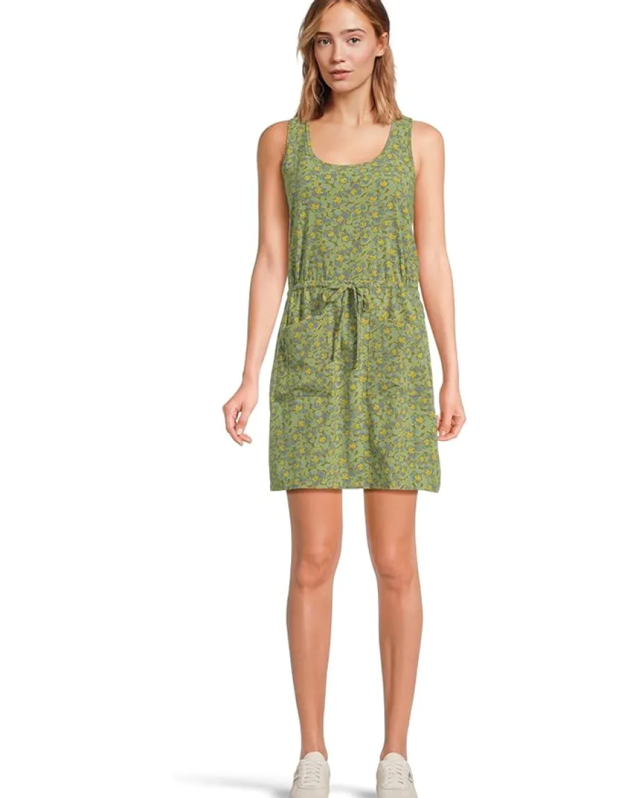 Toad&Co Sunkissed Livvy Sleeveless Dress Epidote Camellia Print Clearance