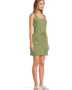 Toad&Co Sunkissed Livvy Sleeveless Dress Epidote Camellia Print Clearance