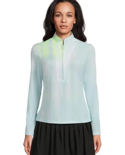 Jamie Sadock Sunsense Kinetic Print Long Sleeve 1/4 Zip Sun Protection Top Baby Discount