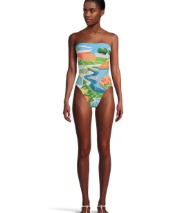 Women Seafolly Sunset Dd Bandeau One-Piece
