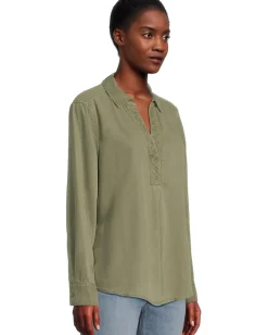 Women Tommy Bahama Sunwashed Twill Embroidered Popover