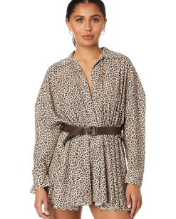 Women Norma Kamali Super Oversized Boyfriend NK Shirt Flared Mini Dress