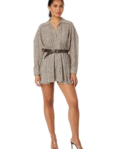 Women Norma Kamali Super Oversized Boyfriend NK Shirt Flared Mini Dress