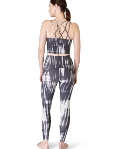 Sweaty Betty Super Soft Crop Strappy Back Workout Tank Grey Bokeh Print Sale