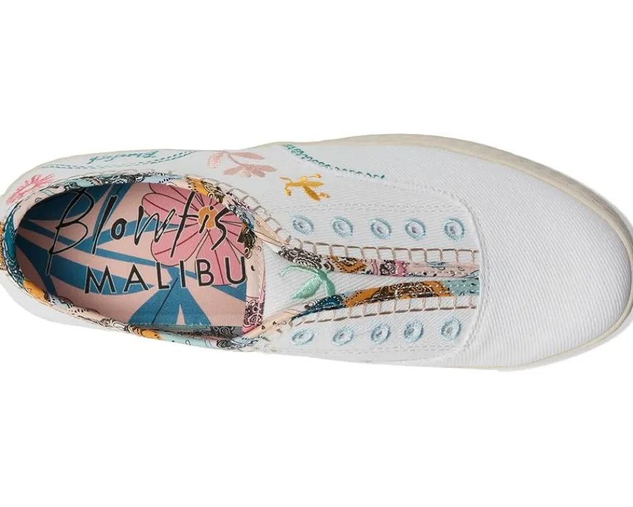 Blowfish Malibu Super Sweet Slip On Shoes White Twill Fabric Hot