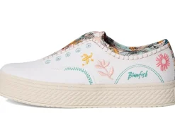 Blowfish Malibu Super Sweet Slip On Shoes White Twill Fabric Hot
