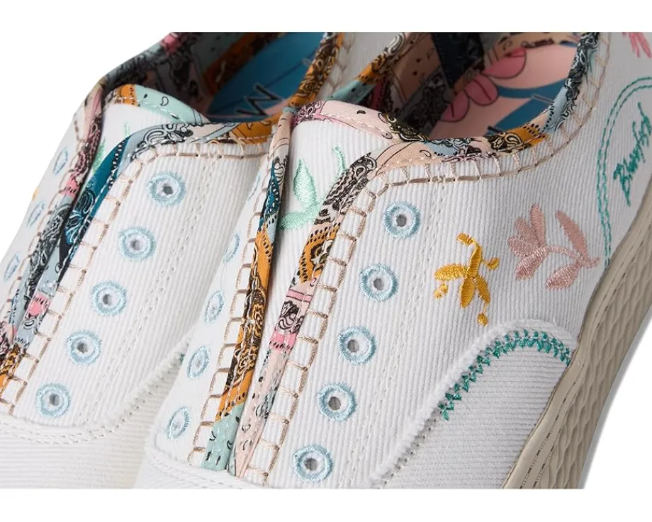 Blowfish Malibu Super Sweet Slip On Shoes White Twill Fabric Hot