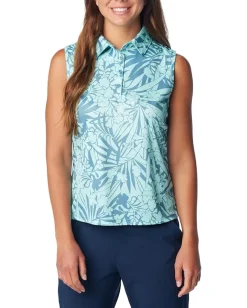 Columbia Super Tidal Tee™ SL Polo Canyon Blue Tropictones Sale