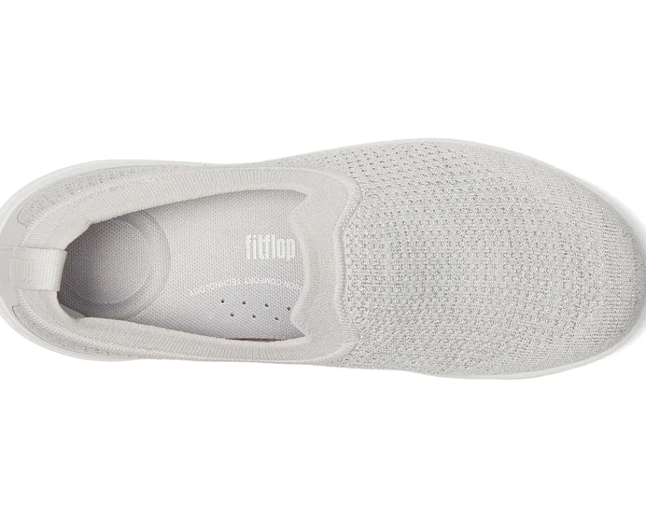 FitFlop Super-Q Knit Slip-Ons Arctic Grey/Silver Hot
