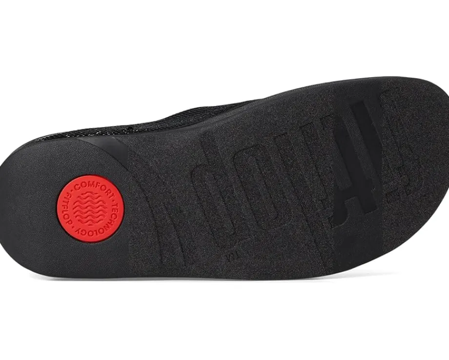 FitFlop Surfa Sequin Toe-post Sandals All Black Online