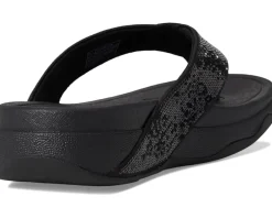 FitFlop Surfa Sequin Toe-post Sandals All Black Online