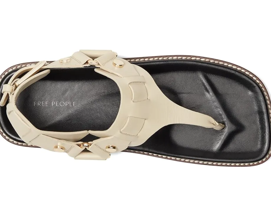 Free People Suri Square Toe Sandals Ivory New