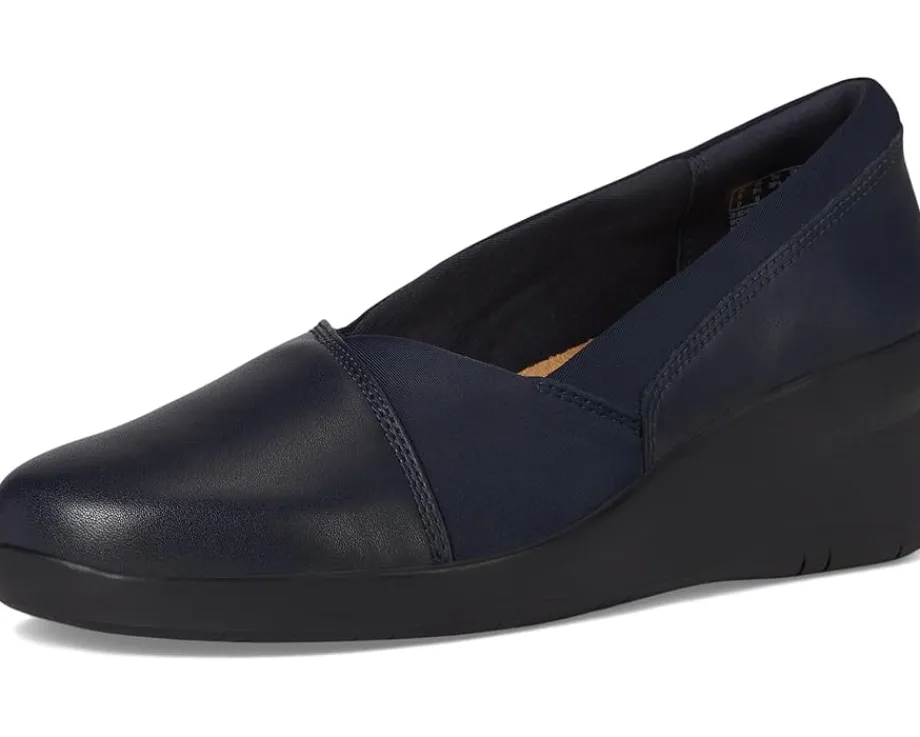 Clarks Suttyn Walk Navy Leather Outlet