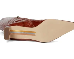 Sam Edelman Sylvia 2 New Cognac Croco Leather Sale