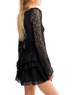 Free People Tabby Lace Mini Black Clearance
