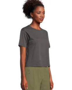 Arc'teryx Taema Crop Logo Short Sleeve Black Heather/Graph Best