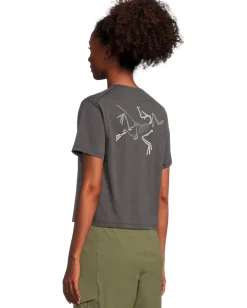 Arc'teryx Taema Crop Logo Short Sleeve Black Heather/Graph Best