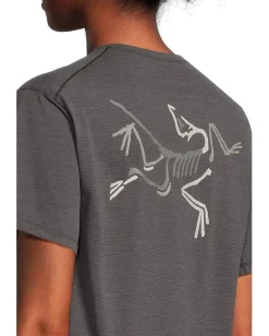 Arc'teryx Taema Crop Logo Short Sleeve Black Heather/Graph Best