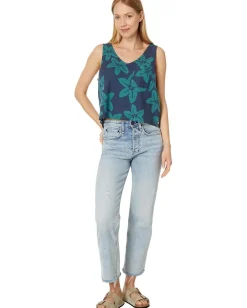 Women Toad&Co Taj Hemp Button Back Tank II