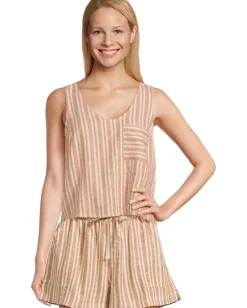 Toad&Co Taj Hemp Button Back Tank Salt Dobby New