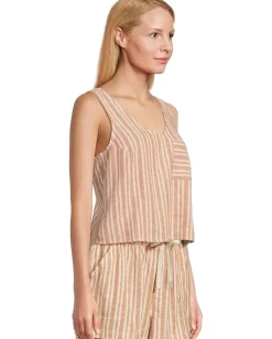 Toad&Co Taj Hemp Button Back Tank Salt Dobby New