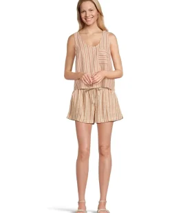 Toad&Co Taj Hemp Button Back Tank Salt Dobby New