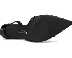 Circus NY by Sam Edelman Tallie Slingback Shoes Black Satin Hot