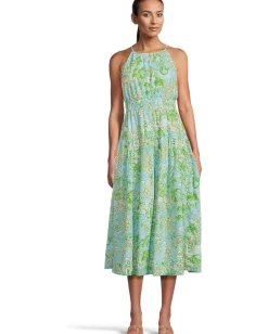 Lilly Pulitzer Talullah Maxi Dress Fresh Water Blue Sunbathers Bliss Clearance
