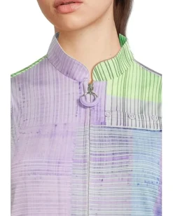 Women Jamie Sadock Tartan Print Sleeveless Polo