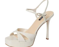 Nine West Tates Cream Patent 150 Clearance
