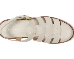 Cole Haan Tatiana Fisherman Sandals Ivory Leather Sale