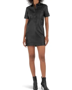 Women KUT from the Kloth Tatiana-Dress w/ Placket and Pockets Welts