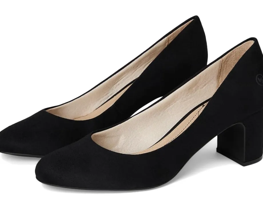 LifeStride Taylor Block Heel Dress Shoes Black Fabric Best