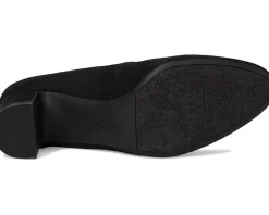 LifeStride Taylor Block Heel Dress Shoes Black Fabric Best