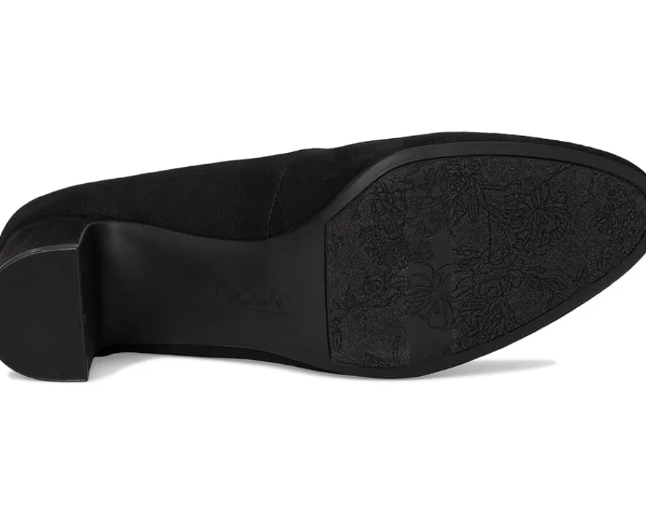 LifeStride Taylor Block Heel Dress Shoes Black Fabric Best