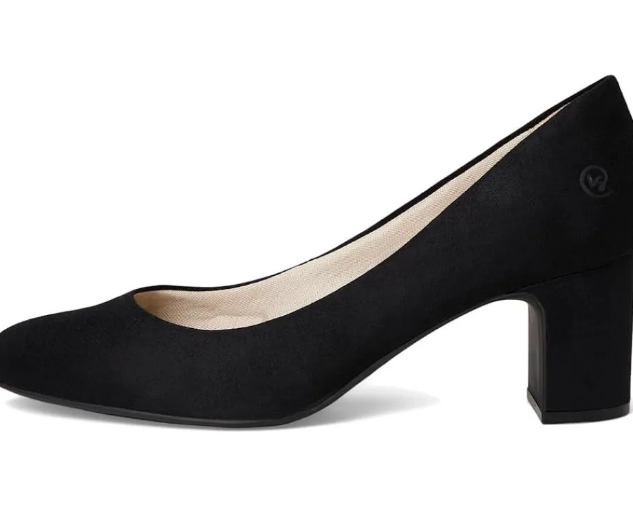 LifeStride Taylor Block Heel Dress Shoes Black Fabric Best