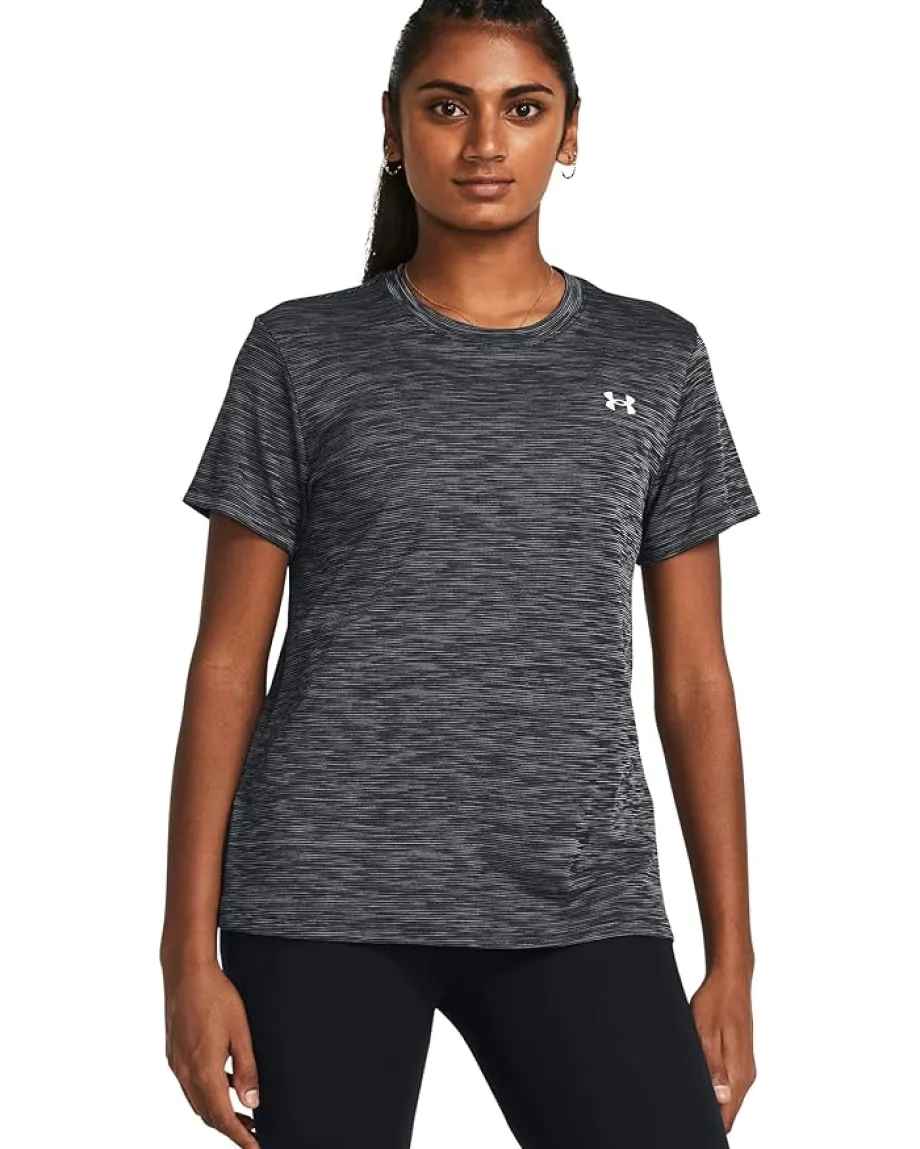 Under Armour Tech Textured Short Sleeve Crew Black/White New