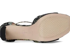 Jessica Simpson Telxia Ankle Strap Platform Sandals Black Multi Discount