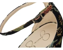 Jessica Simpson Telxia Ankle Strap Platform Sandals Black Multi Discount