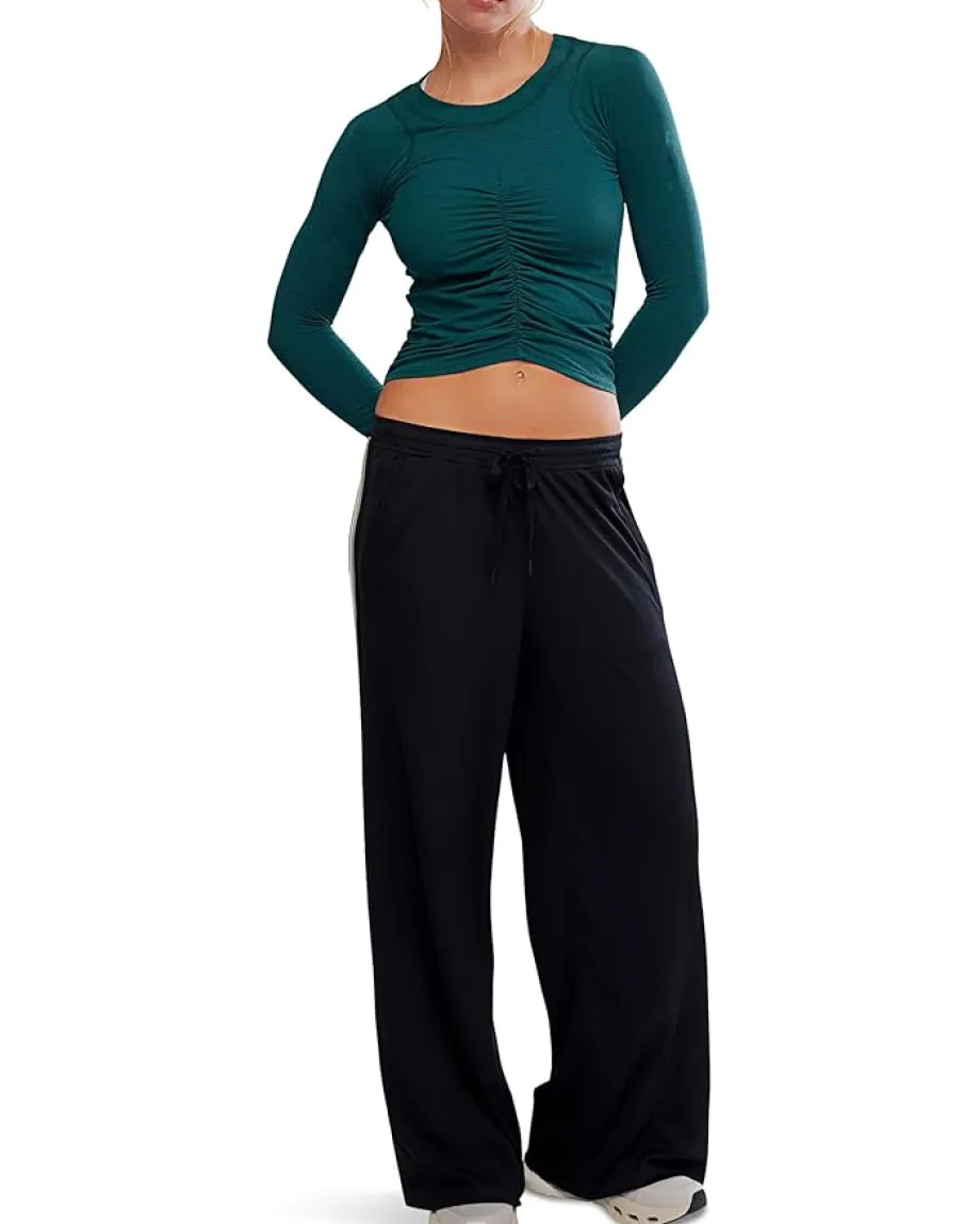 FP Movement Tempo Ruched Long Sleeve Evergreen New