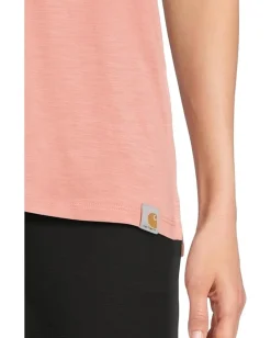 Carhartt TENCEL ™ Fiber Series Relaxed Fit Short-Sleeve Vneck T-Shirt Rose Tint Slub Hot