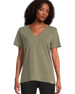 Women Carhartt TENCEL ™ Fiber Series Relaxed Fit Short-Sleeve Vneck T-Shirt