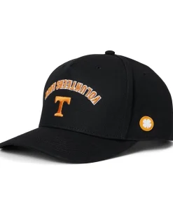 Black Clover Tennessee Game Day Adjustable Snapback Hat Black/Cotton Twill Orange 3d Emboridery Discount