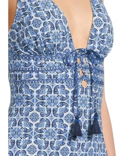 Women Tommy Bahama Terrazzo Tile Tie Front 1Pc