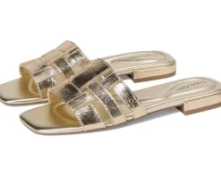 Calvin Klein Tessie Gold Leather Discount