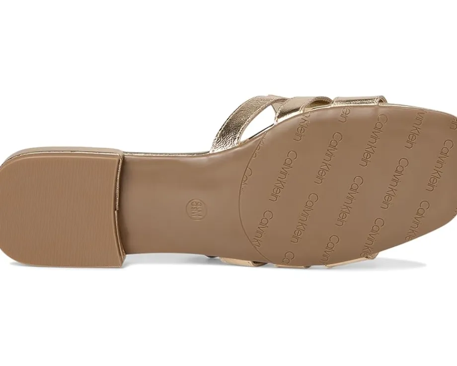 Calvin Klein Tessie Gold Leather Discount